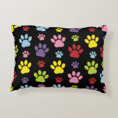 手カラフル型、前柄、前版画、犬の前足 アクセントクッション (裏面)