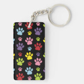 手カラフル型、前柄、前版画、犬の前足 キーホルダー (裏面)