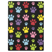 手カラフル型、前柄、前版画、犬の前足 クリップボード (裏面)