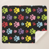 手カラフル型、前柄、前版画、犬の前足 シェルパブランケット (正面(横))