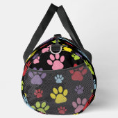 手カラフル型、前柄、前版画、犬の前足 ダッフルバッグ (右)