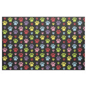 手カラフル型、前柄、前版画、犬の前足 ファブリック (ファットクウォーター)