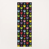 手カラフル型、前柄、前版画、犬の前足 ヨガマット (正面)