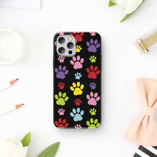 手カラフル型、前柄、前版画、犬の前足 Case-Mate iPhoneケース