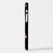 手カラフル型、前柄、前版画、犬の前足 iPhoneケース (左側面)