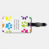 手カラフル型，前柄，犬の手，モノグラム ラゲッジタグ (裏面横)