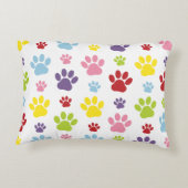 手カラフル型、前柄、犬の手、前跡 アクセントクッション (裏面)