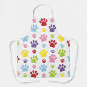 手カラフル型、前柄、犬の手、前跡 エプロン (正面)