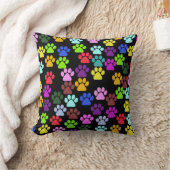 手カラフル型、前柄、犬の手、前跡 クッション (ブランケット)