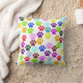 手カラフル型、前柄、犬の手、前跡 クッション (ブランケット)