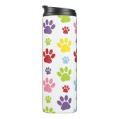 手カラフル型、前柄、犬の手、前跡 タンブラー (回転右)