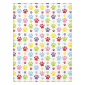 手カラフル型、前柄、犬の手、前跡 テーブルクロス (正面)