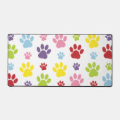 手カラフル型、前柄、犬の手、前跡 デスクマット (正面)