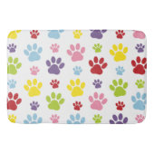 手カラフル型、前柄、犬の手、前跡 バスマット (正面)