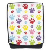 手カラフル型、前柄、犬の手、前跡 バックパック (正面)