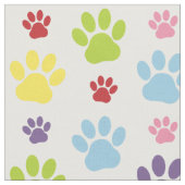 手カラフル型、前柄、犬の手、前跡 ファブリック (クローズアップ)