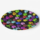 手カラフル型、前柄、犬の手、前跡 ペーパープレート (アングル)