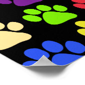 手カラフル型、前柄、犬の手、前跡 ポスター (角)