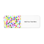 手カラフル型、前柄、犬の手、前跡 ラベル (正面)