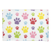 手カラフル型、前柄、犬の手、前跡 枕カバー (正面)