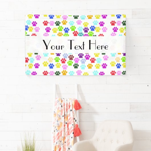 手カラフル型、前柄、犬の手、前跡 横断幕 (インサイチュ)