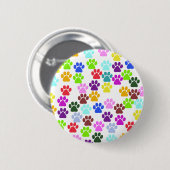 手カラフル型、前柄、犬の手、前跡 缶バッジ (正面&裏面)