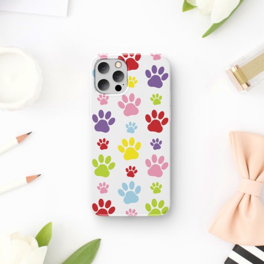 手カラフル型、前柄、犬の手、前跡 Case-Mate iPhoneケース