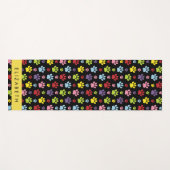 手カラフル型、手の形、犬の手、あなたの名前 ヨガマット (正面(横))