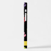 手カラフル型、手の形、犬の手、あなたの名前 iPhoneケース (左側面)