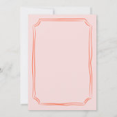 手カラフル引きおもしろいレトロ結婚 サンキューカード (裏面)