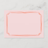 手カラフル引きおもしろい結婚の詳細 エンクロージャーカード (裏面)