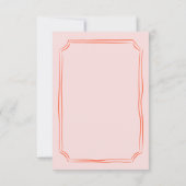 手カラフル引きおもしろい結婚QR RSVPカード