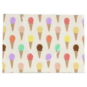 手カラフル引きアイスクリームパターン ラージペーパーバッグ (裏面)
