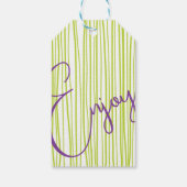 手カラフル引きハートギフトラベル ギフトタグ (裏面)