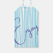 手カラフル引きハートギフトラベル ギフトタグ (裏面)