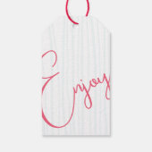 手カラフル引きハートギフトラベル ギフトタグ (裏面)