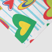 手カラフル引きハートティッシュペーパー 薄葉紙 (詳細)