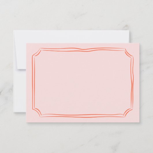 手カラフル引き結婚の予測できなおもしろいRSVPカード 出欠カード (裏面)