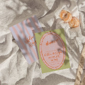 手カラフル引き絵を描お洒落の 招待状