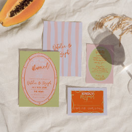 手カラフル引き絵を描お洒落の 招待状