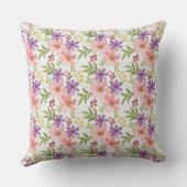 手カラフル引き花シームレスPattern-1 クッション (裏面)