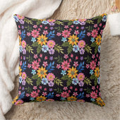 手カラフル引き花シームレスPattern-5 クッション (ブランケット)