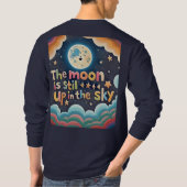 手カラフル引きTシャツ – 「月はまだU Tシャツ (裏面)