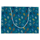 手カラフル指書数パターン ラージペーパーバッグ (裏面)