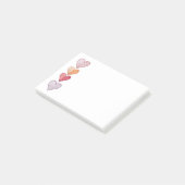 手カラフル描きハート ポストイット (アングル)