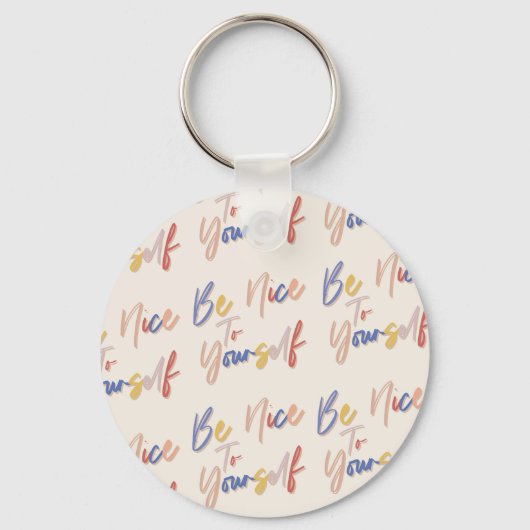 手カラフル描きパタやる気を起こさせるーン キーホルダー (正面)