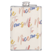 手カラフル描きパタやる気を起こさせるーン フラスク (裏面)