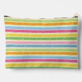 手カラフル描きパタストライプーン アクセサリーポーチ (裏面)