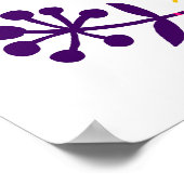 手カラフル描きフローラ要素を持つ背景 ポスター (角)