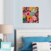 手カラフル描き現代グランジ美術1 箔ポスター (インサイチュ (寝室))